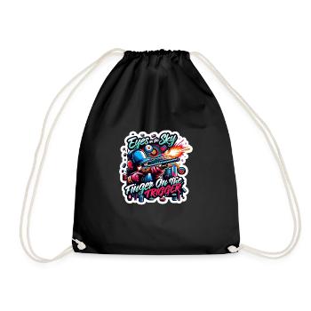 Clay Pigeon Shooting Clay Pigeon Shooting Shooting - Drawstring Bag - black - Front