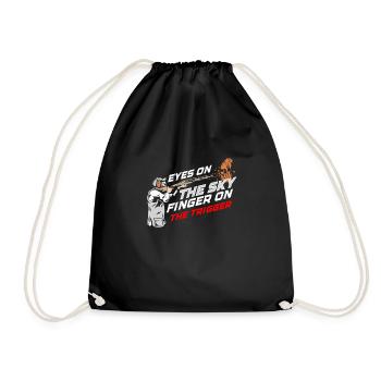 Clay Pigeon Shooting Clay Pigeon Shooting Shooting - Drawstring Bag - black - Front