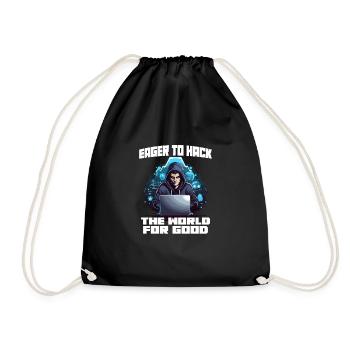 Ethical Hacking Analyst Ethical Cyber Security - Drawstring Bag - black - Front