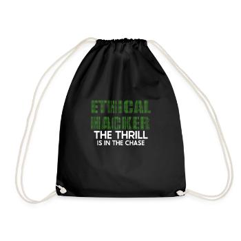 Ethical Hacking Analyst Ethical Cyber Security - Drawstring Bag - black - Front