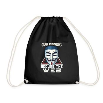 Ethical Hacking Analyst Ethical Cyber Security - Drawstring Bag - black - Front