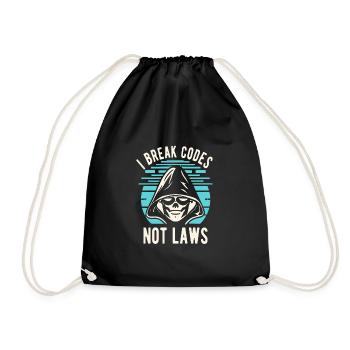 Ethical Hacking Analyst Ethical Cyber Security - Drawstring Bag - black - Front