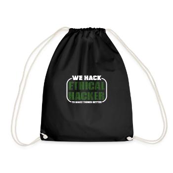 Ethical Hacking Analyst Ethical Cyber Security - Drawstring Bag - black - Front