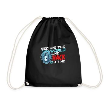 Ethical Hacking Analyst Ethical Cyber Security - Drawstring Bag - black - Front