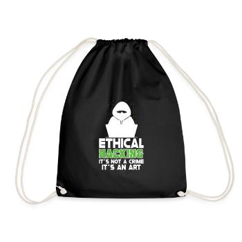 Ethical Hacking Analyst Ethical Cyber Security - Drawstring Bag - black - Front