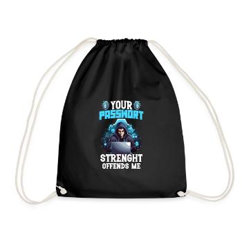 Ethical Hacking Analyst Ethical Cyber Security - Drawstring Bag - black - Front