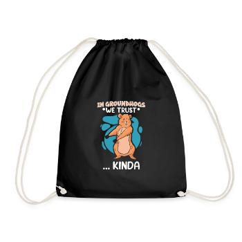 Groundhog Day Enthusiasts 2024, February 2 - Drawstring Bag - black - Front