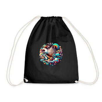 Groundhog Day Enthusiasts 2024, February 2 - Drawstring Bag - black - Front