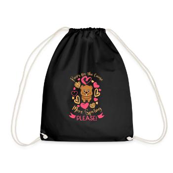 Groundhog Day Enthusiasts 2024, February 2 - Drawstring Bag - black - Front