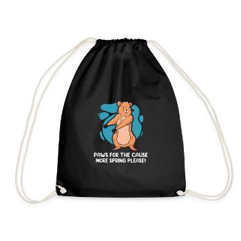 Groundhog Day Enthusiasts 2024, February 2 - Drawstring Bag - black - Front