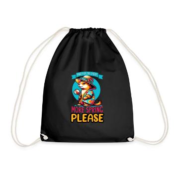 Groundhog Day Enthusiasts 2024, February 2 - Drawstring Bag - black - Front