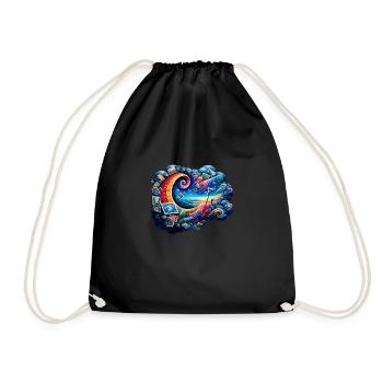 Philately Philatelist Stamp Collecting - Drawstring Bag - black - Front