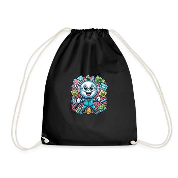 Philately Philatelist Stamp Collecting - Drawstring Bag - black - Front