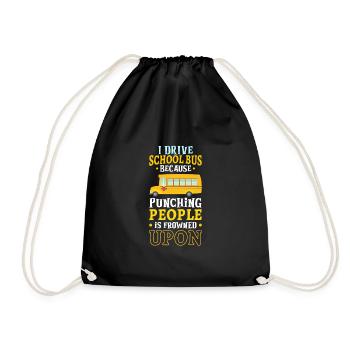 Funny School Bus Driver Appreciation anniversary - Turnbeutel - Schwarz - Vorne