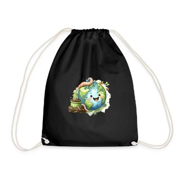 Lombriciculture Jardinage de vers de terre Vermiculture - Sac de sport léger - noir - Devant