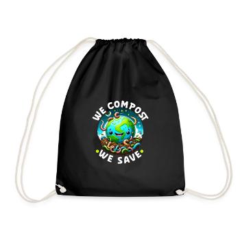 Lombriciculture Jardinage de vers de terre Vermiculture - Sac de sport léger - noir - Devant
