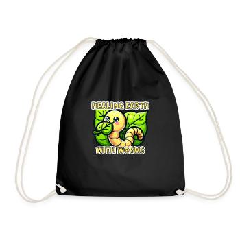Lombriciculture Jardinage de vers de terre Vermiculture - Sac de sport léger - noir - Devant