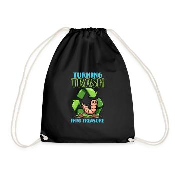 Lombriciculture Jardinage de vers de terre Vermiculture - Sac de sport léger - noir - Devant