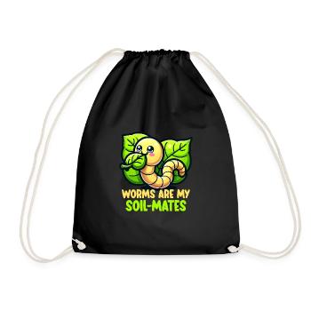 Lombriciculture Jardinage de vers de terre Vermiculture - Sac de sport léger - noir - Devant