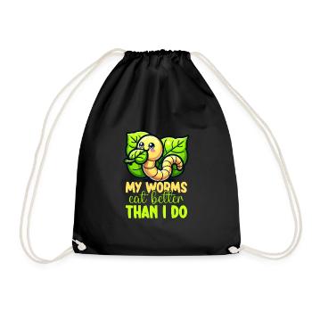 Lombriciculture Jardinage de vers de terre Vermiculture - Sac de sport léger - noir - Devant