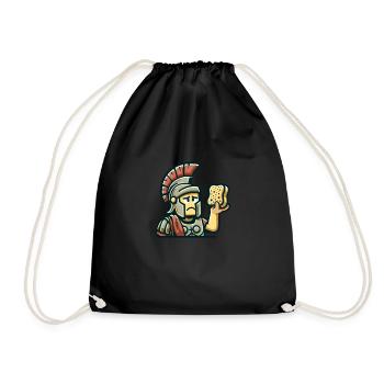 Drôle D’éponge, Histoire Romaine, Salle De Bain - Sac de sport léger - noir - Devant
