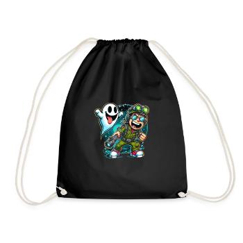 Paranormal Research Halloween Ghost Hunter - Drawstring Bag - black - Front