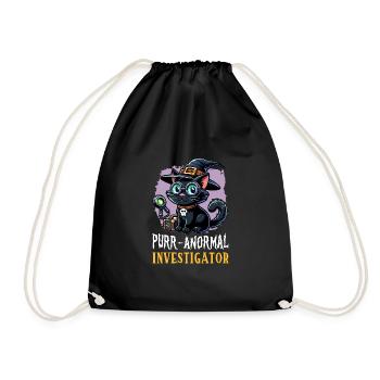 Paranormal Investigator Ghost Halloween Evp Haunte - Drawstring Bag - black - Front