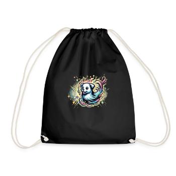 Paranormal Investigator Ghost Halloween Evp Haunte - Drawstring Bag - black - Front