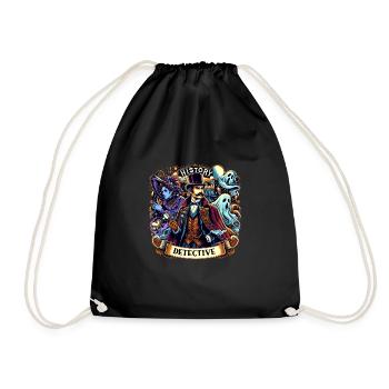 Paranormal Investigator Ghost Halloween Evp Haunte - Drawstring Bag - black - Front