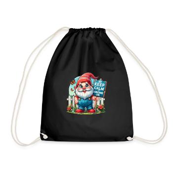 Gartenzwerge Gnome Lover Funny Gnome Gardening - Turnbeutel - Schwarz - Vorne