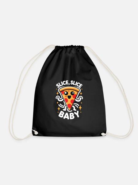 Lustiger Pizzaliebhaber Pizza-enthusiast - Turnbeutel - Schwarz