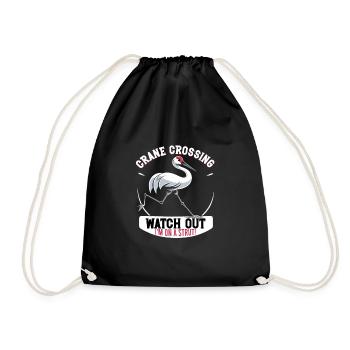 Sandhill Crane Lovers Bird Watching - Drawstring Bag - black - Front
