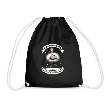 Sandhill Crane Lovers Bird Watching - Drawstring Bag - black - Front