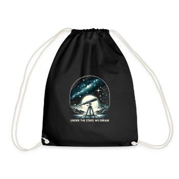 Astrophotography Astronomy Space Camera - Drawstring Bag - black - Front