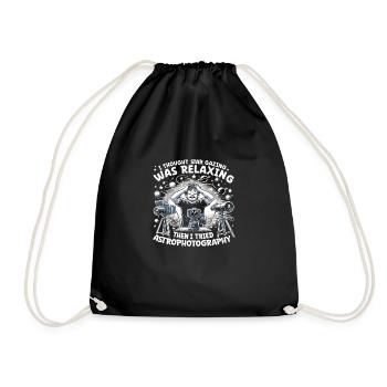 Astrophotography Astronomy Space Camera - Drawstring Bag - black - Front