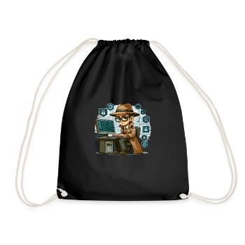 Ethical Hacking Analyst Ethical Cyber Security - Drawstring Bag - black - Front