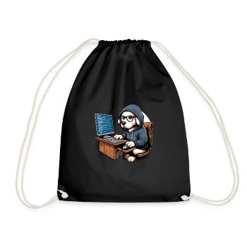 Ethical Hacking Analyst Ethical Cyber Security - Drawstring Bag - black - Front
