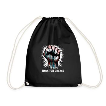 Ethical Hacking Analyst Ethical Cyber Security - Drawstring Bag - black - Front