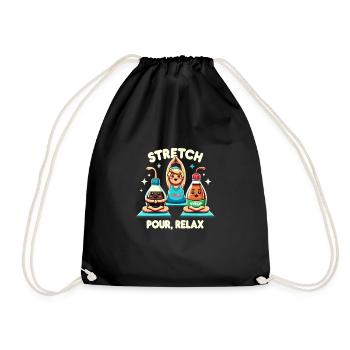 Maple Syrup Canada Tradition and Cones - Drawstring Bag - black - Front