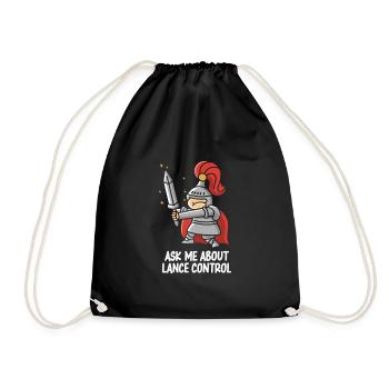 Knight Knight Medieval Renaissance Armor - Drawstring Bag - black - Front