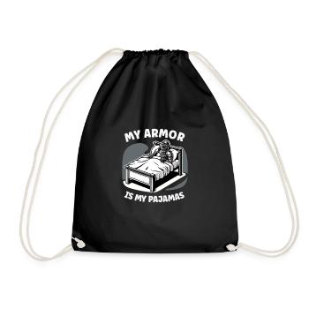 Knight Knight Medieval Renaissance Armor - Drawstring Bag - black - Front
