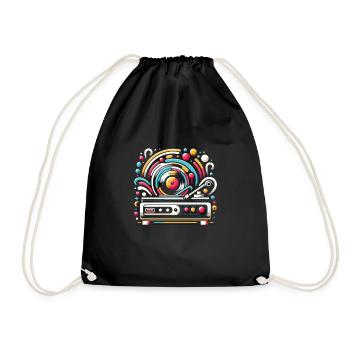 Disques vinyles Lp Collectionneurs Amateurs de disques - Sac de sport léger - noir - Devant