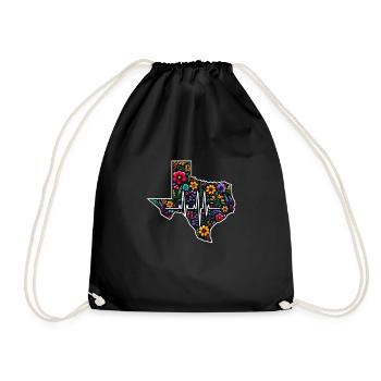 Texas Wildflowers Season Fields Flowers Texas - Drawstring Bag - black - Front