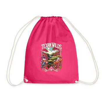 Texas Wildflowers Season Fields Flowers Texas - Drawstring Bag - fuchsia - Front