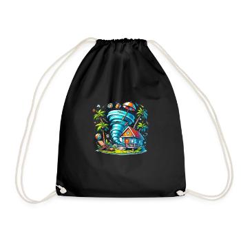 Meteorology children's tornado storm, The storm fan - Drawstring Bag - black - Front