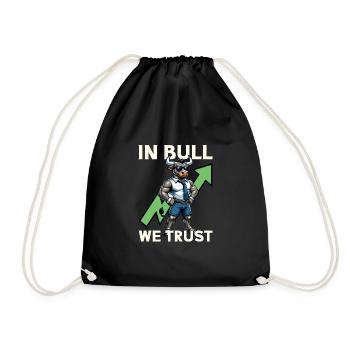 Stock Traders, Forex Traders, Investor Trading - Drawstring Bag - black - Front