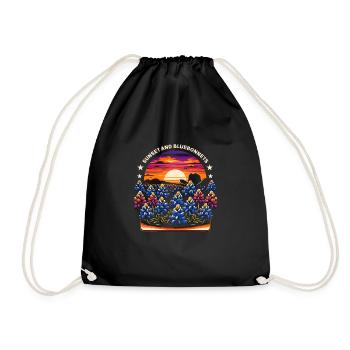 Texas Fleurs sauvages Saison Champs Fleurs Texas - Sac de sport léger - noir - Devant