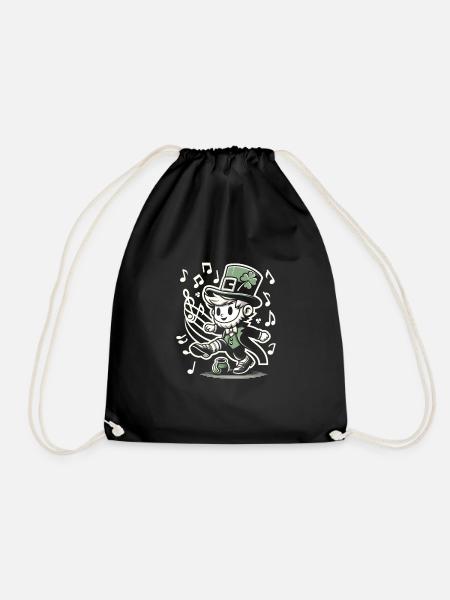Irish Dancing Ireland Outfit Irish Music - Drawstring Bag - black