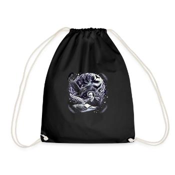 Edgar Allan Poe Fan, Classic Literature, - Drawstring Bag - black - Front