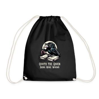 Edgar Allan Poe Fan, Classical Literature, - Drawstring Bag - black - Front